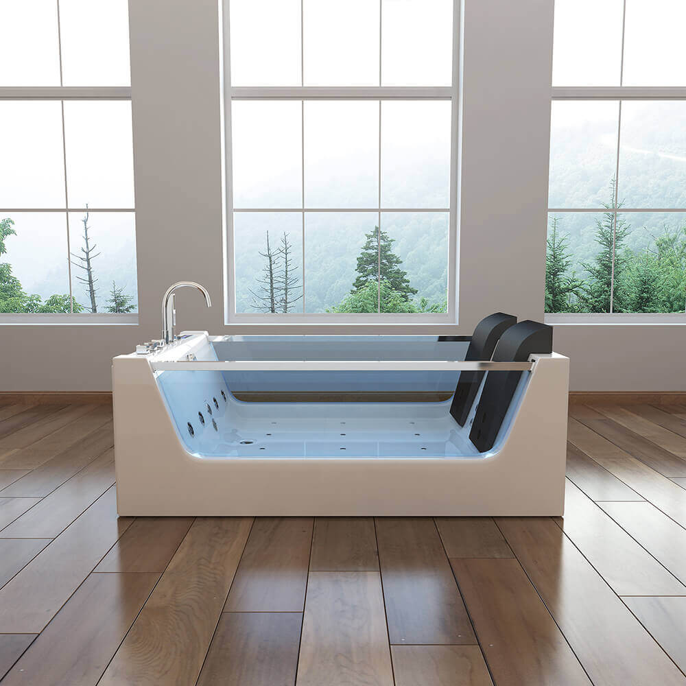Whirlpool Badewanne mit Lichttherapie ATLANTIC XL 180 x 120