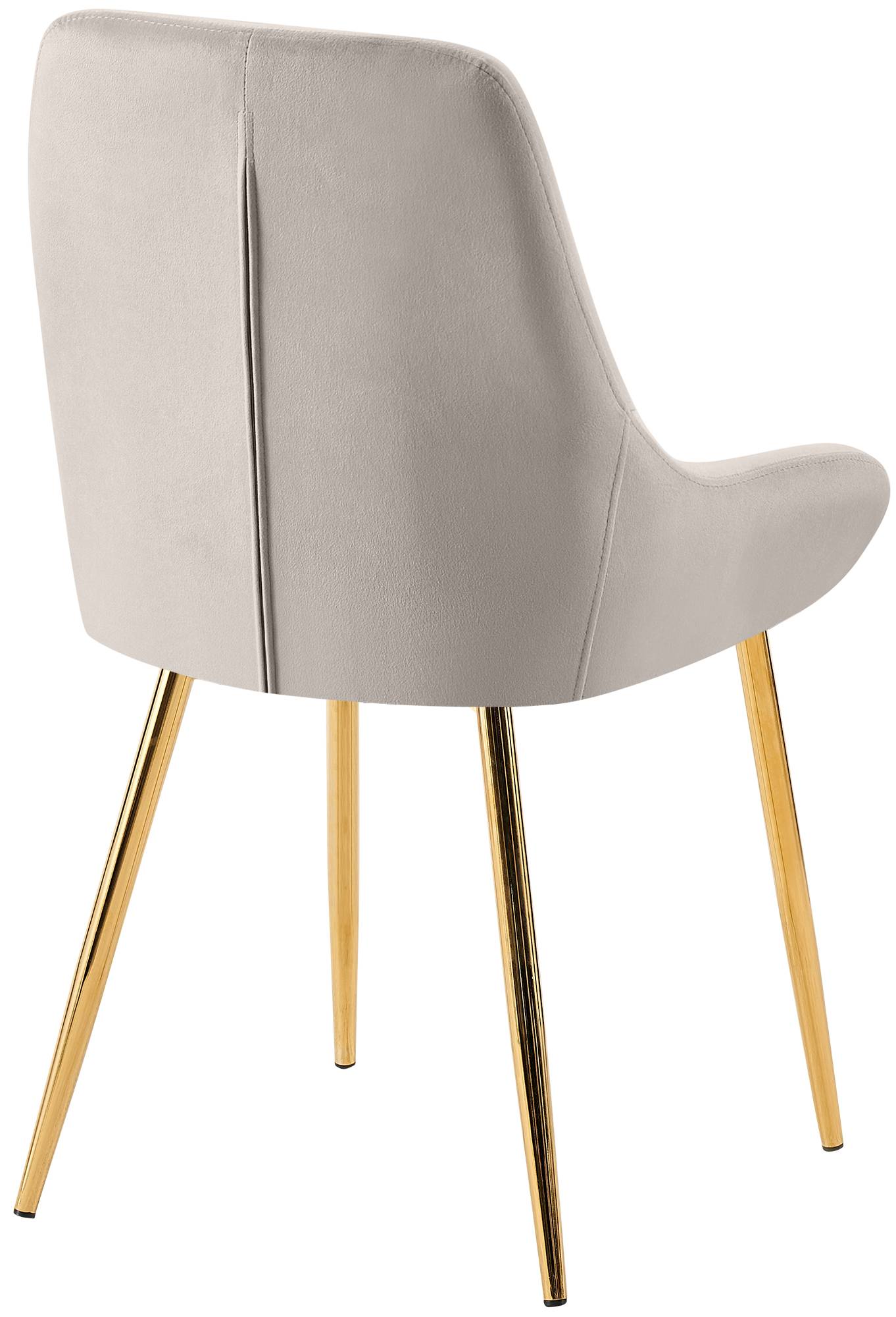 Esszimmerstuhl Elmira Samt gold, grau