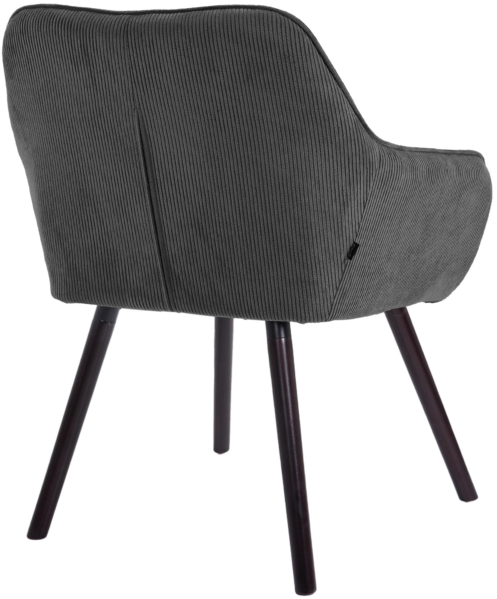 Esszimmerstuhl Vienna Cord schwarz, dunkelgrau