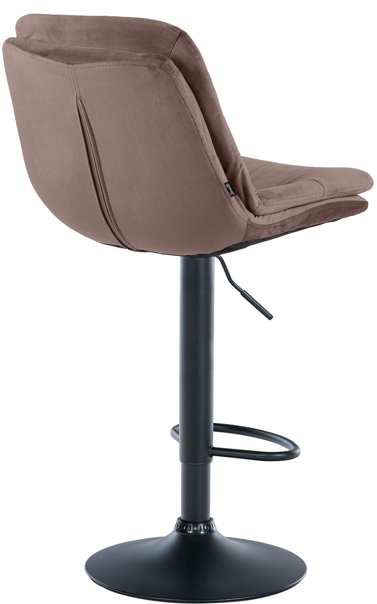 Barhocker Laurel Samt schwarz, braun
