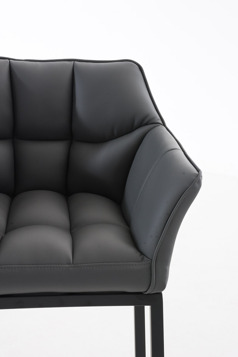 Barhocker Damaso B mit 4-Fuß Gestell, grau