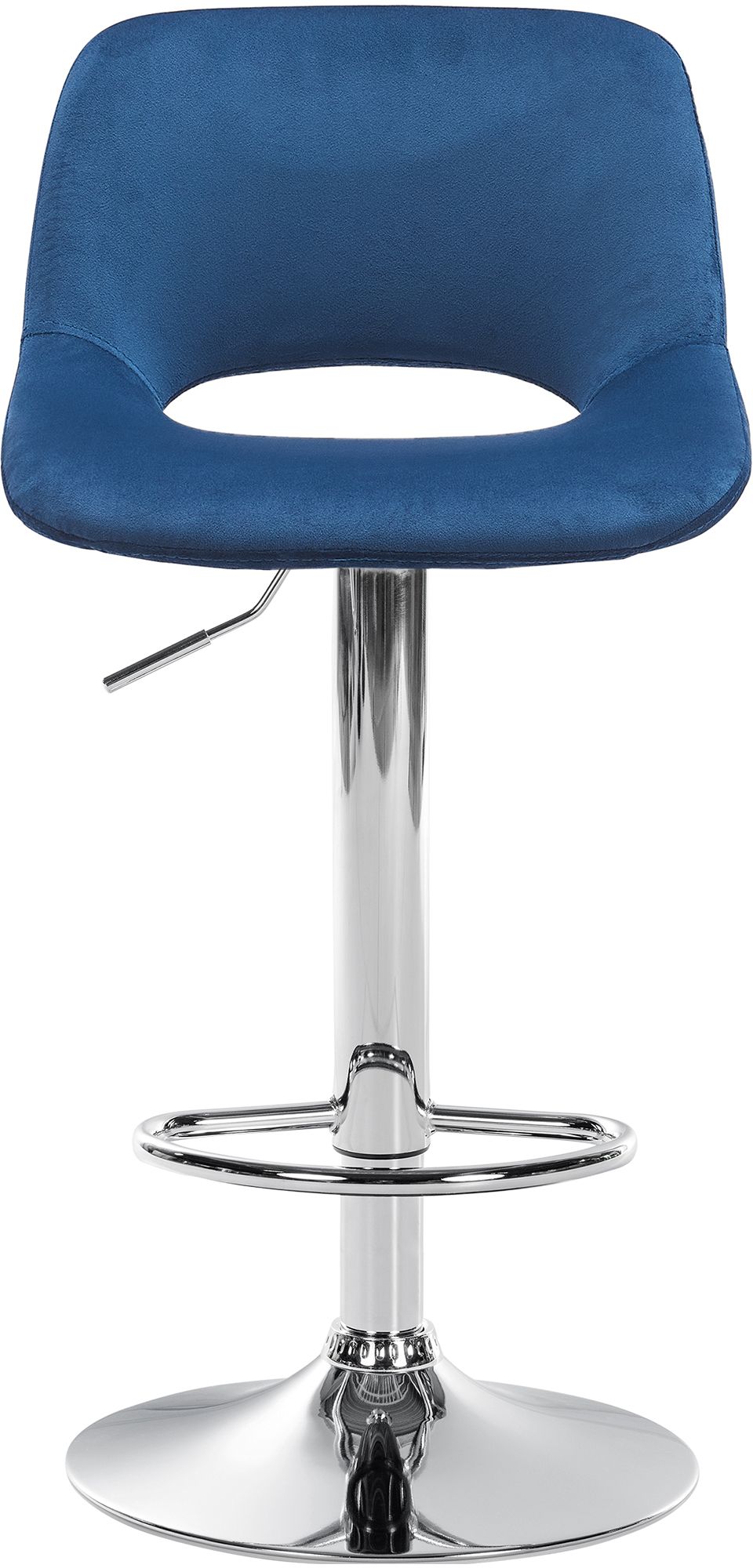 Barhocker Camden Samt chrom, blau