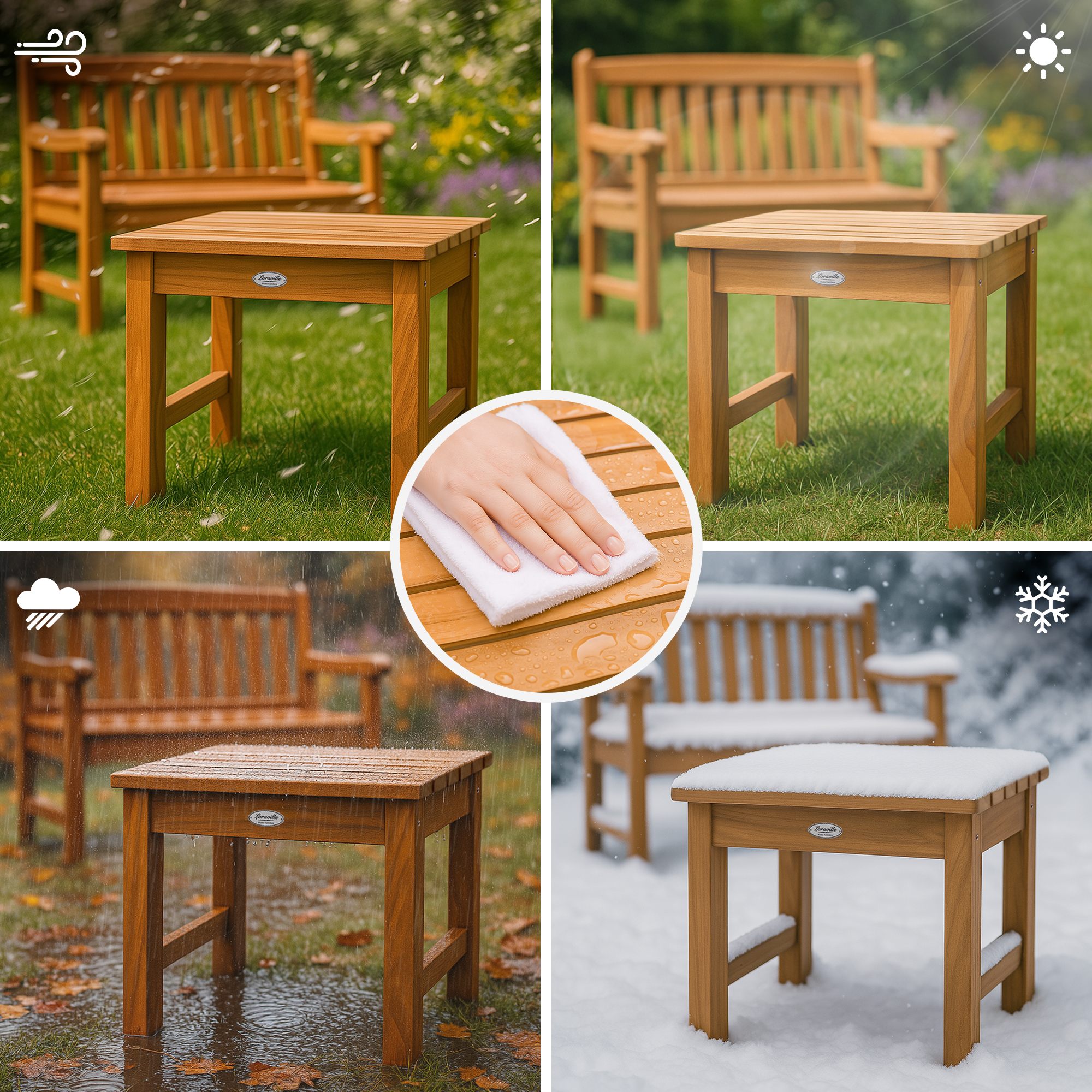 Beistelltisch Frankton, teak