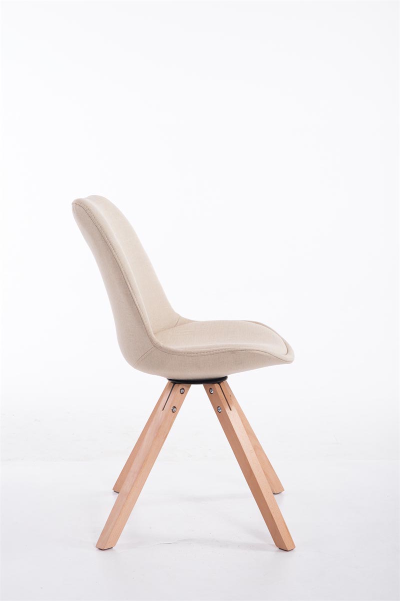 Besucherstuhl Toulouse Stoff Natura Square, creme