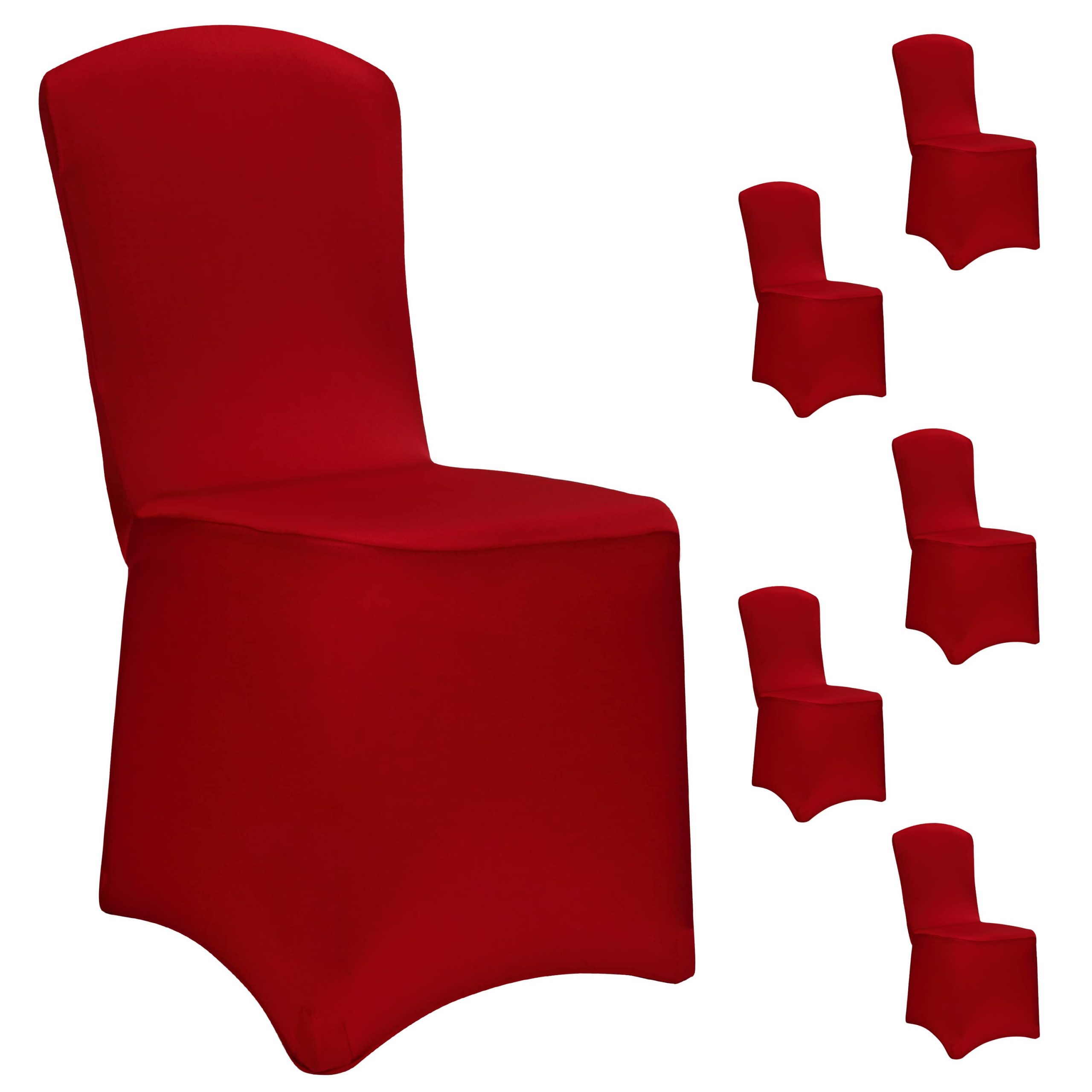 Stuhlhusse 6er-Set Bordeaux OEKO-TEX®
