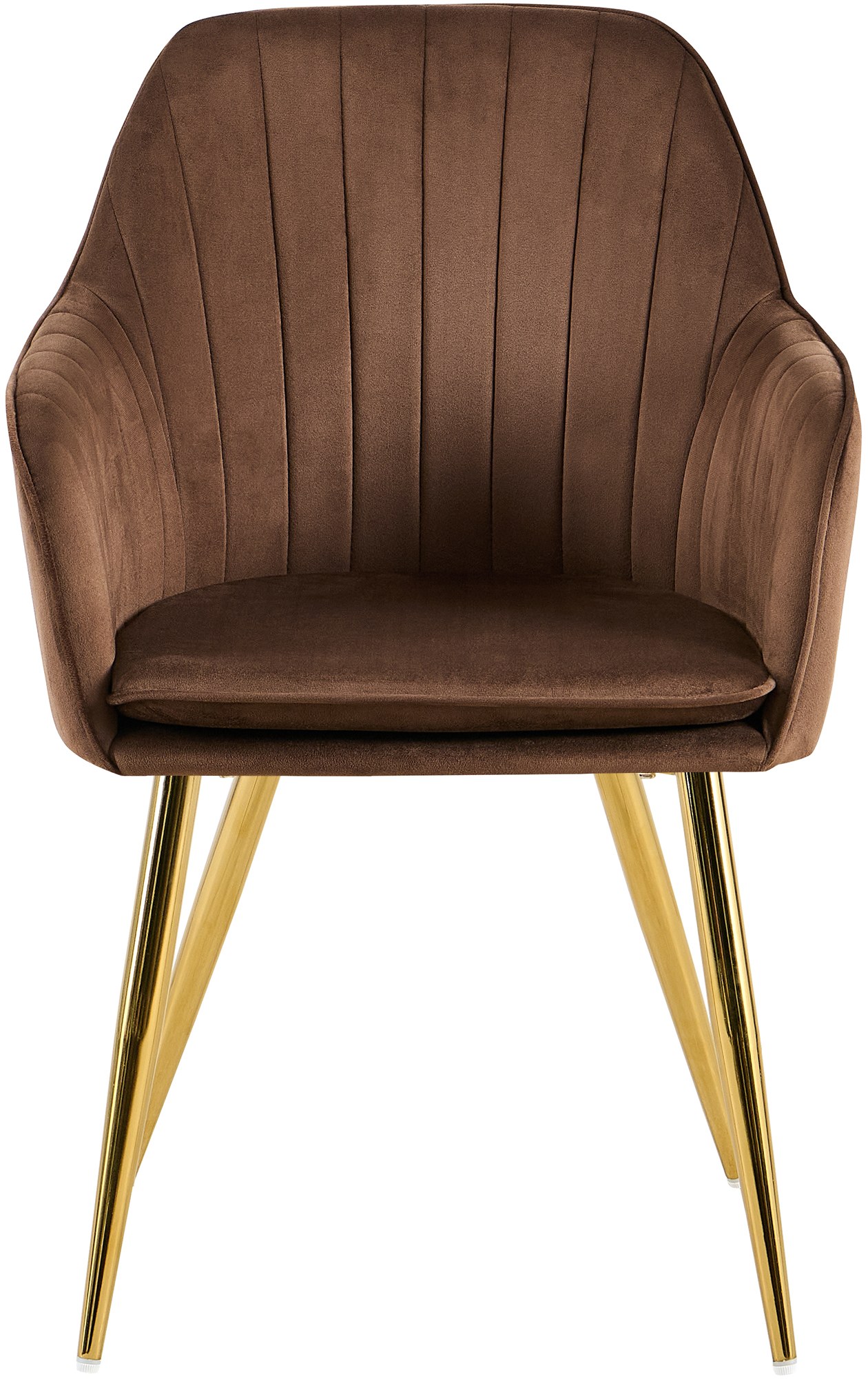Esszimmerstuhl Cheryl Samt gold, braun