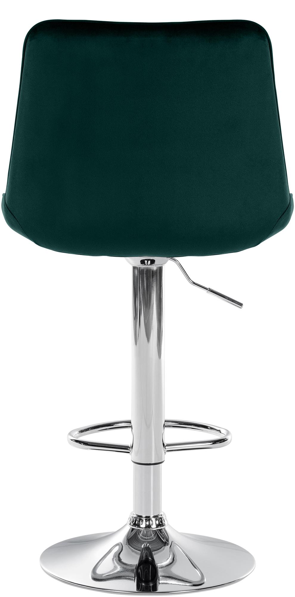 2er Set Barhocker Toni Samt chrom, grün