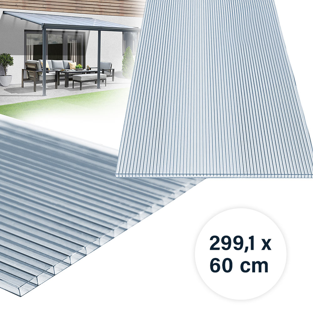 Polycarbonat Doppelstegplatte PALOMA - 299 x 60 cm