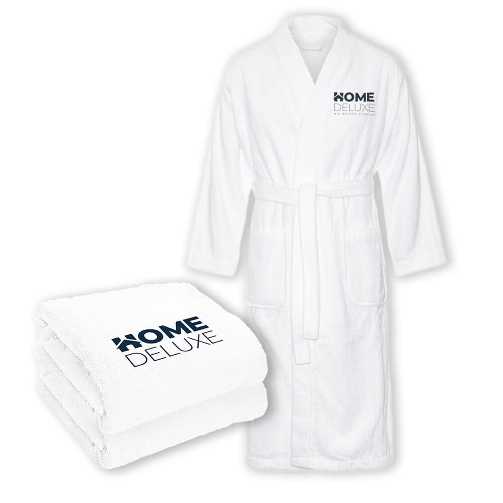 Sauna-Set Bademantel und Handtücher NOA L