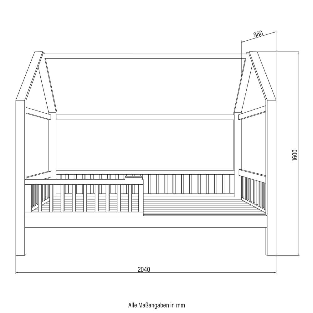 Kinderbett STERNENLAND – 90 x 200 cm Weiß