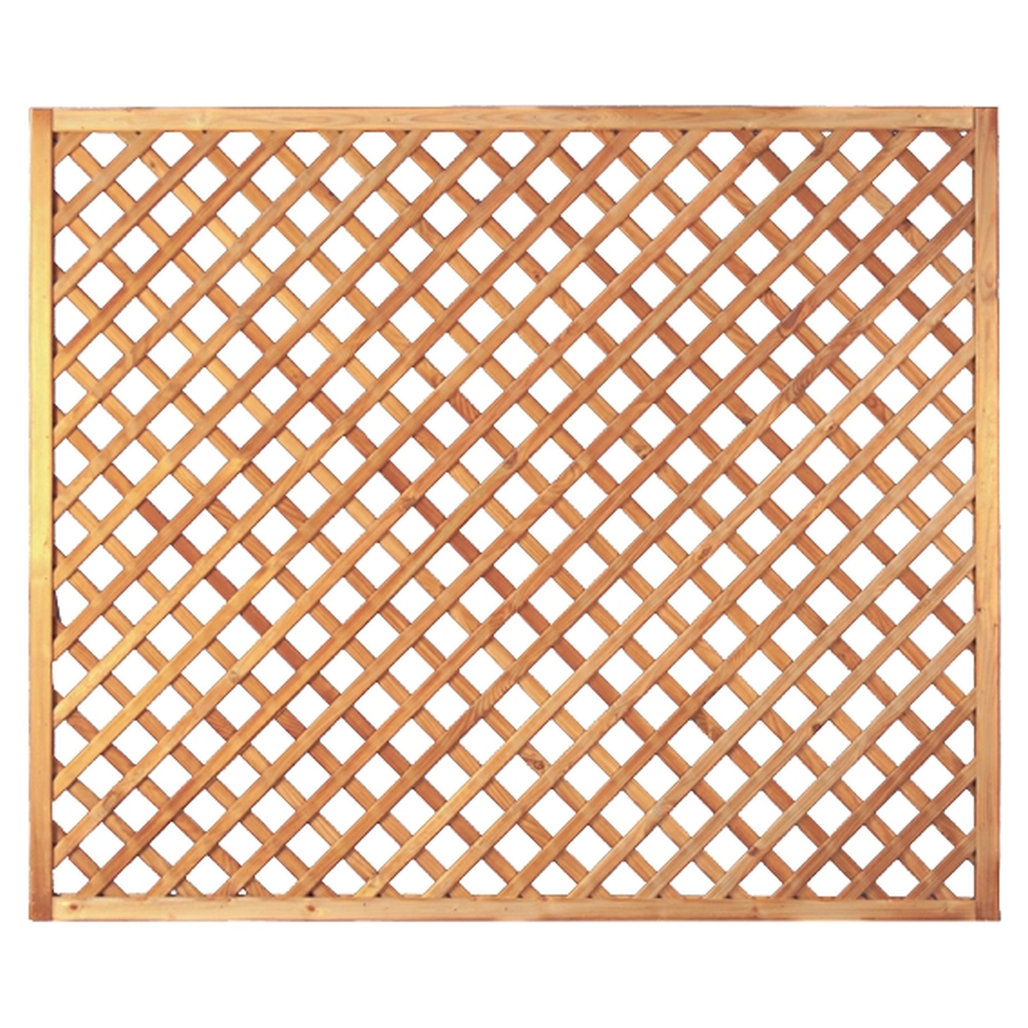Diagonal-Rankzaun 180 x 150 cm, MW 6 x 6 cm, Rahmen 45/45 mm, kdi grün, Leisten 12 x 30 mm, genagelt