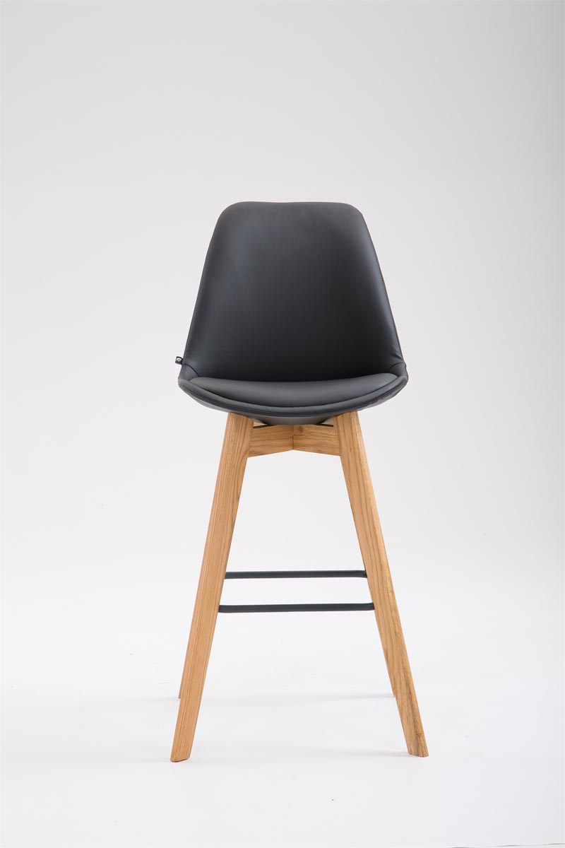 Barhocker Metz Kunstleder Natura, schwarz