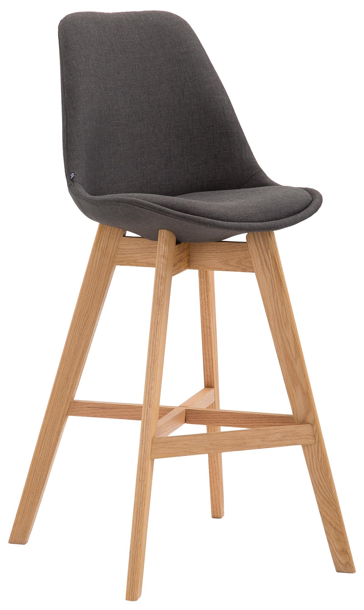 Barhocker Cannes Stoff Natura, dunkelgrau