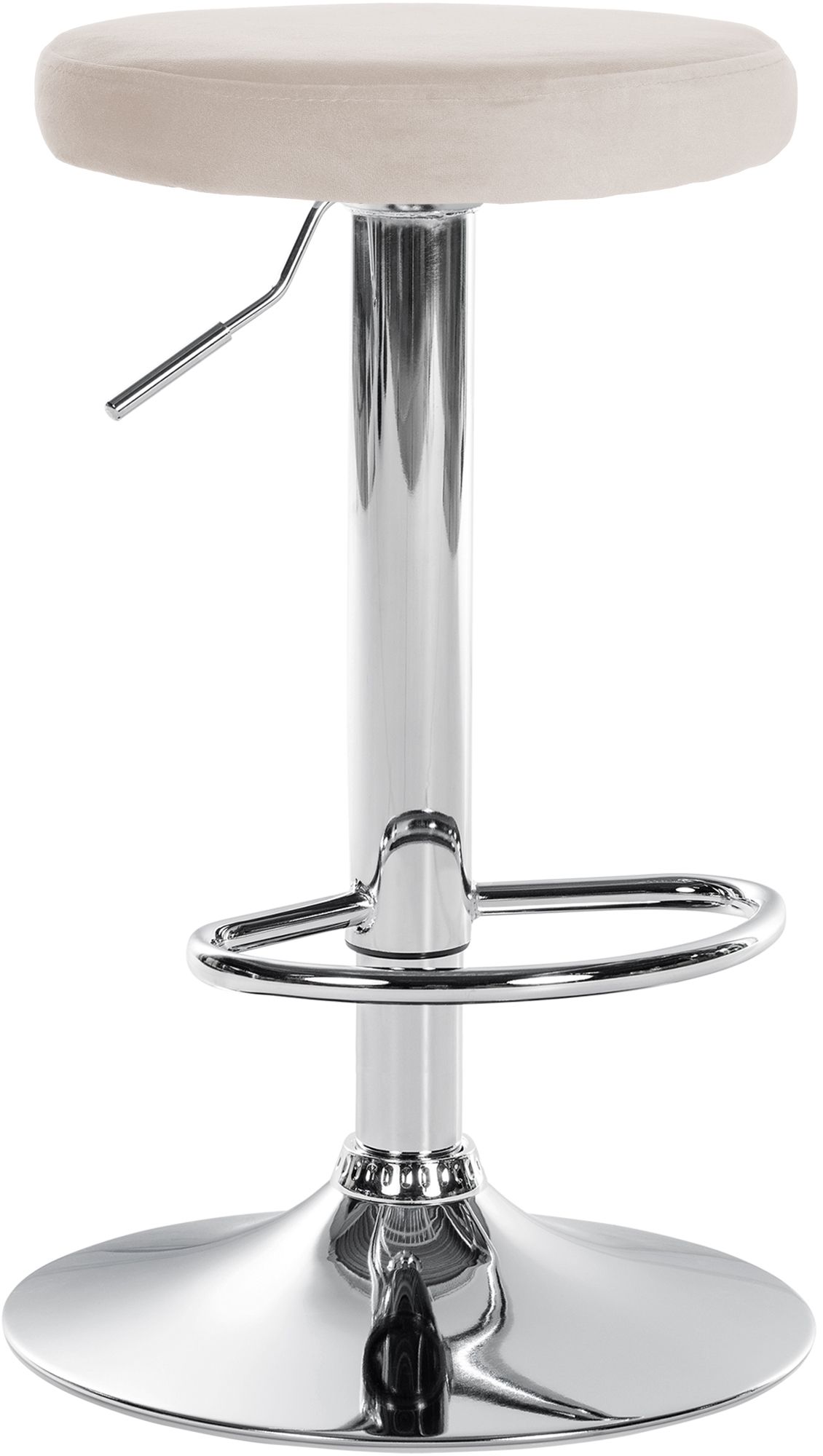 Barhocker Ponte Samt chrom, creme