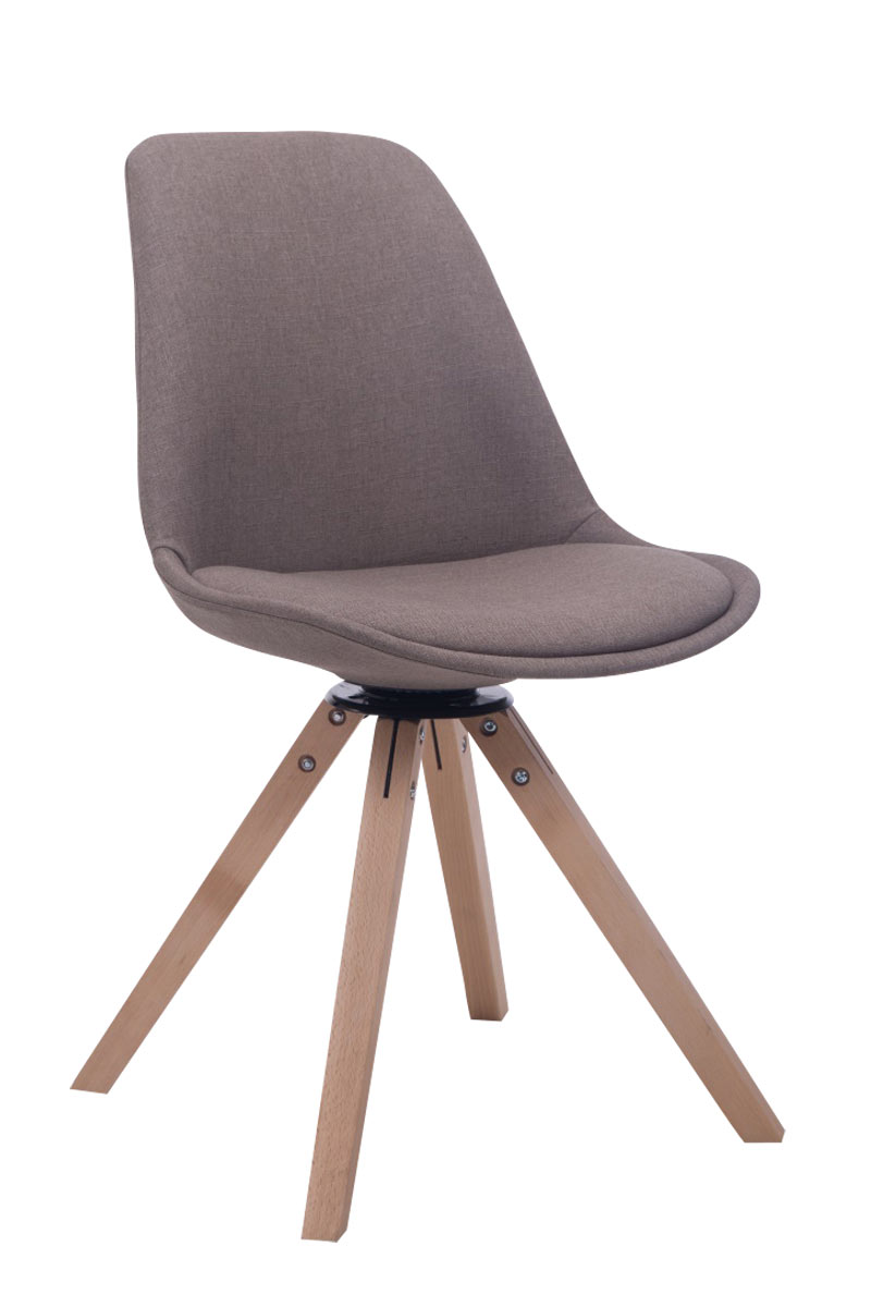 Besucherstuhl Troyes Drehbar Natura Stoff Square, taupe
