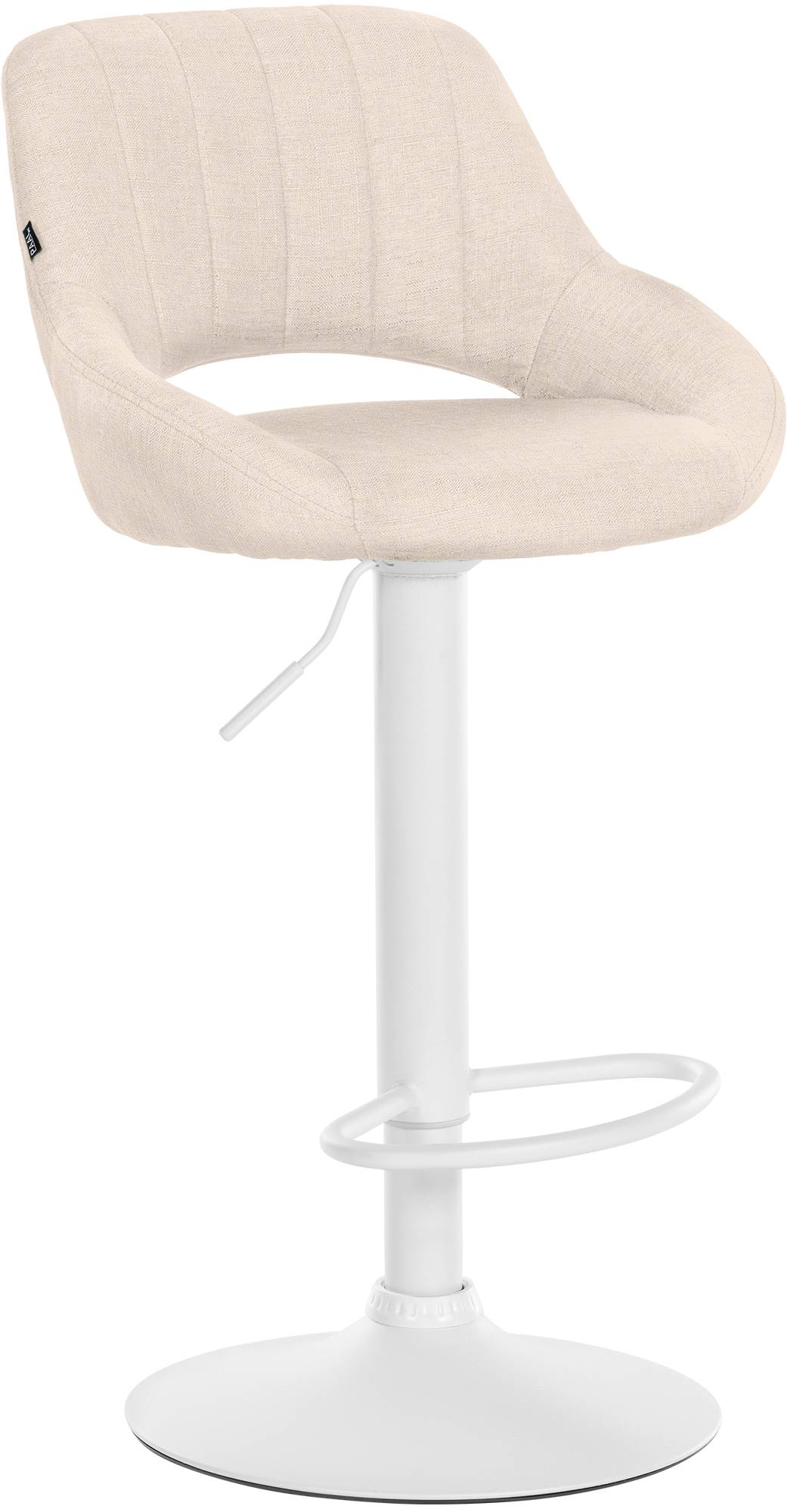 Barhocker Milet Stoff weiß, creme