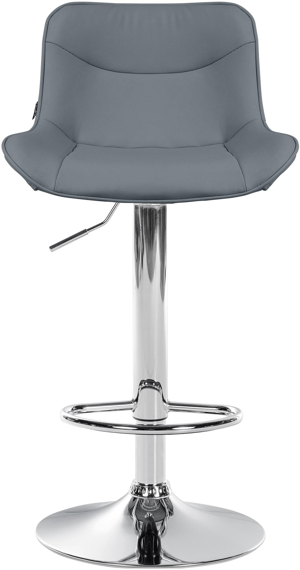 Barhocker Vonore Kunstleder chrom, grau