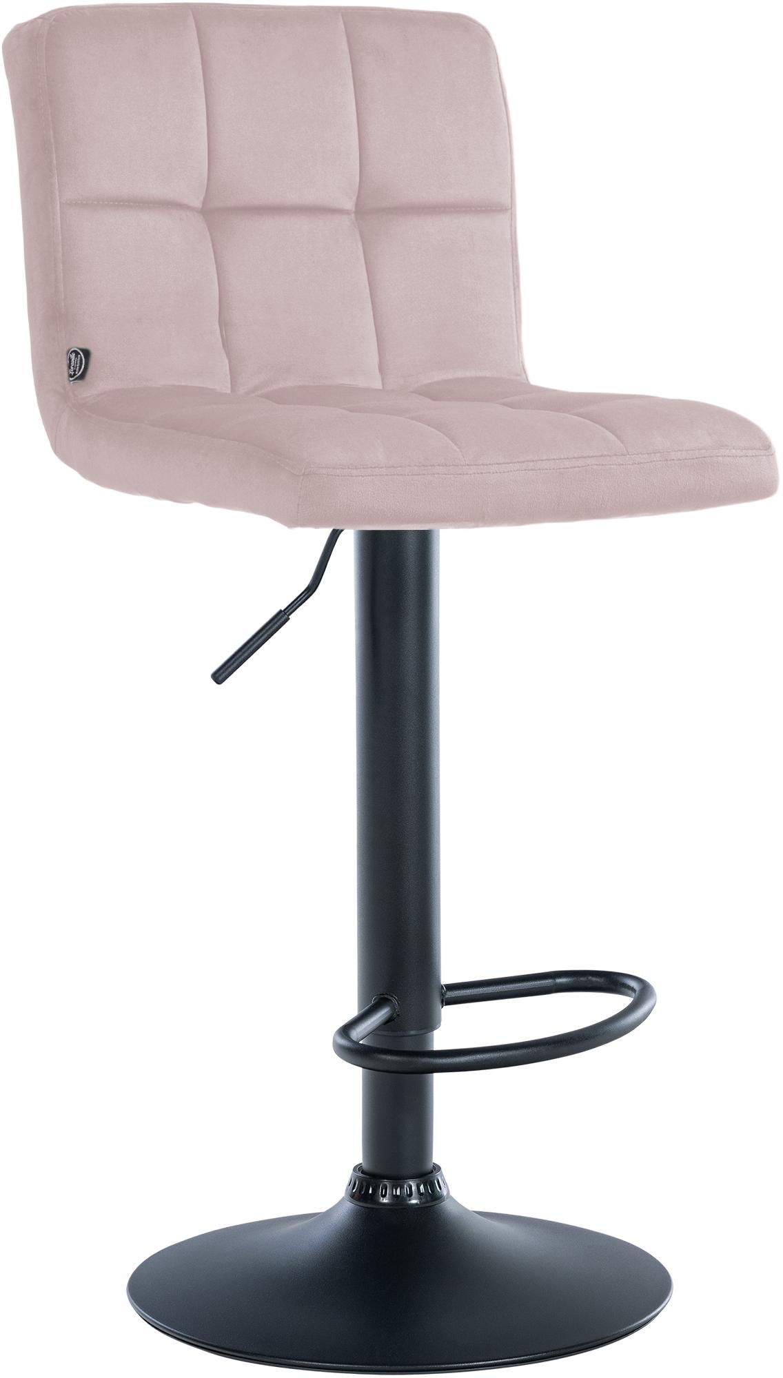 Barhocker Peru Samt schwarz, rosa