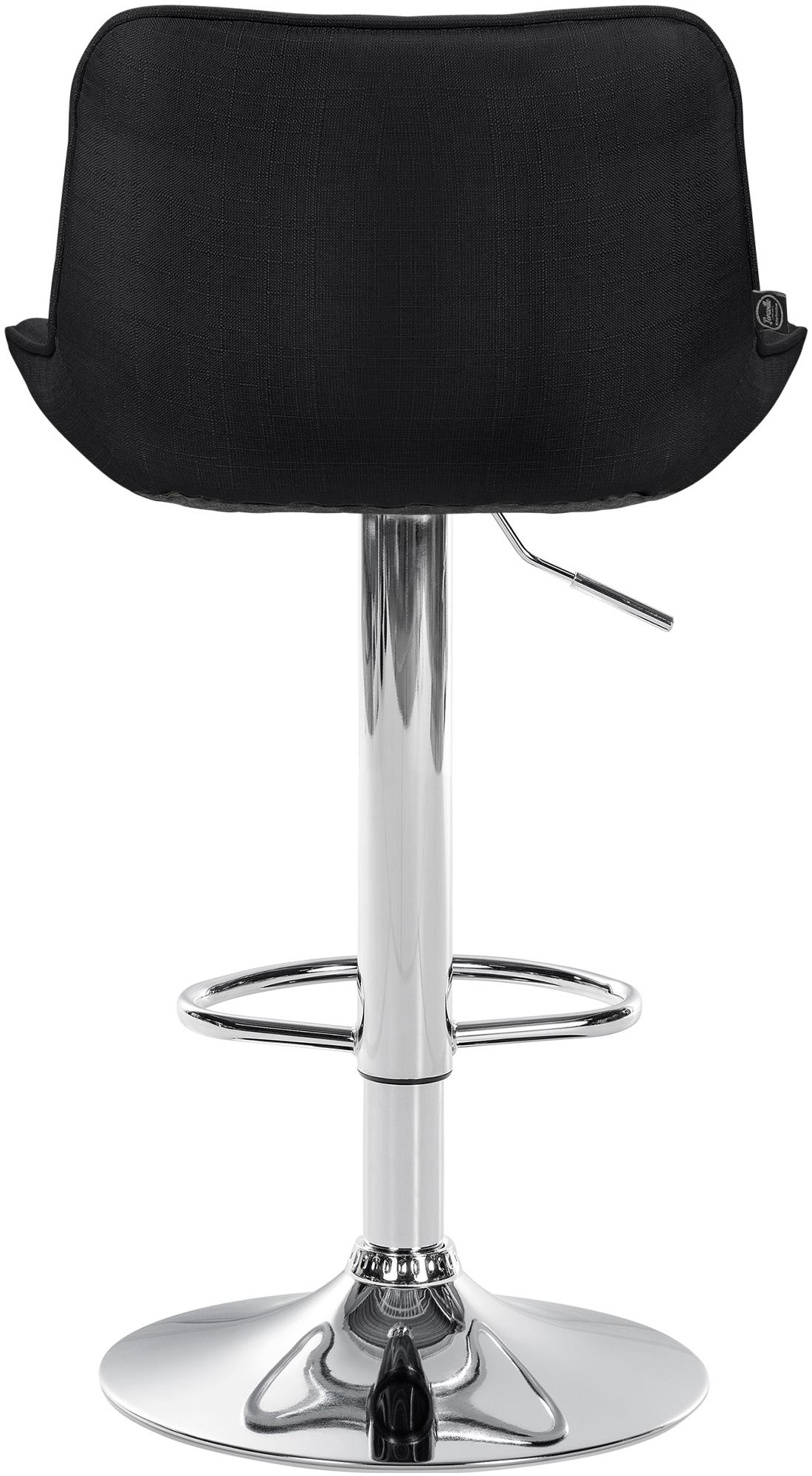 Barhocker Vonore Stoff chrom, schwarz
