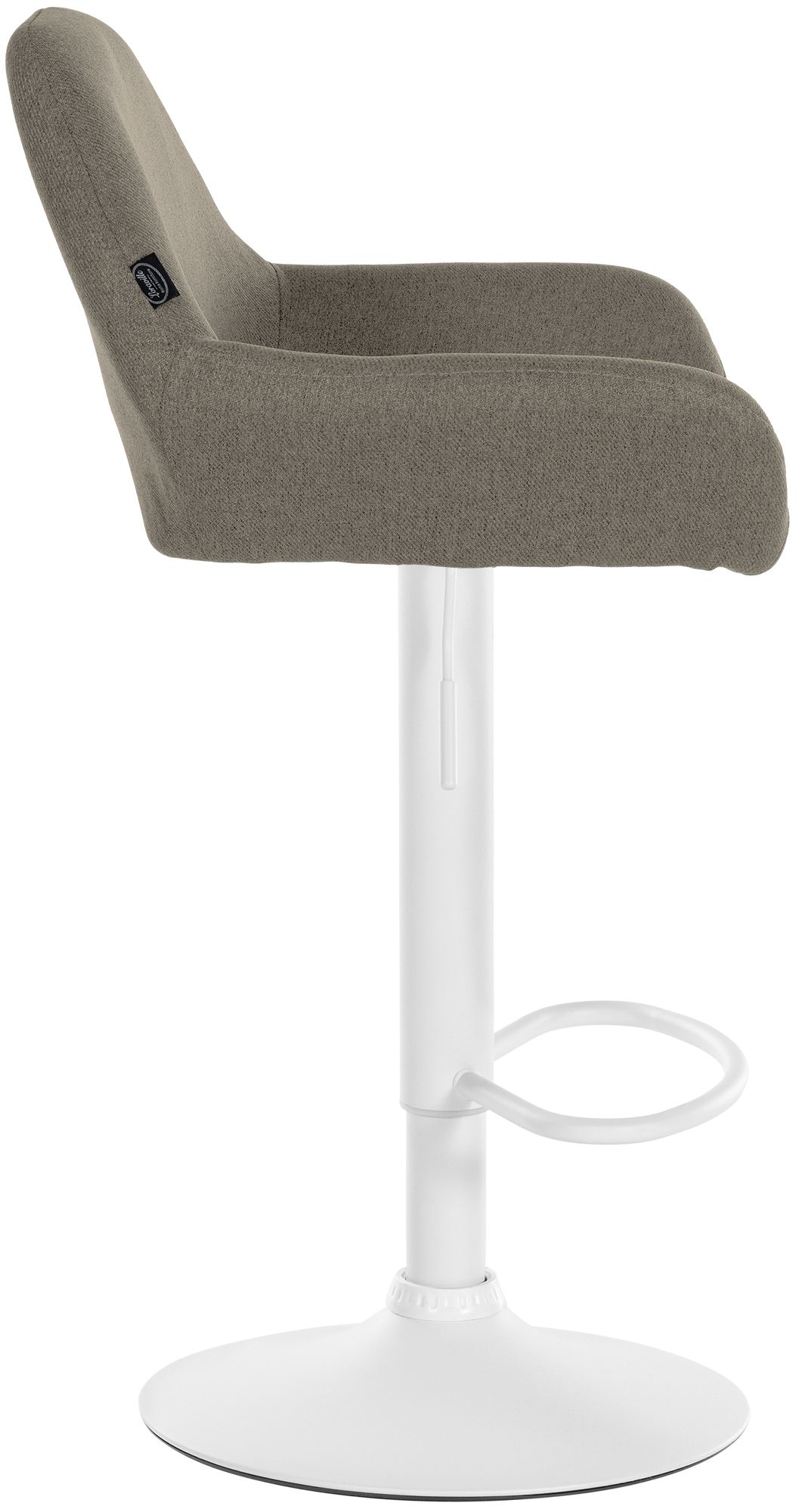 2er Set Barhocker Braga Stoff weiß, taupe