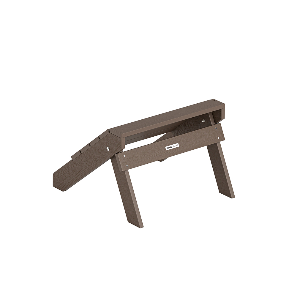 Gartenstuhl FAREA inkl. Hocker – Schwarz- Braun