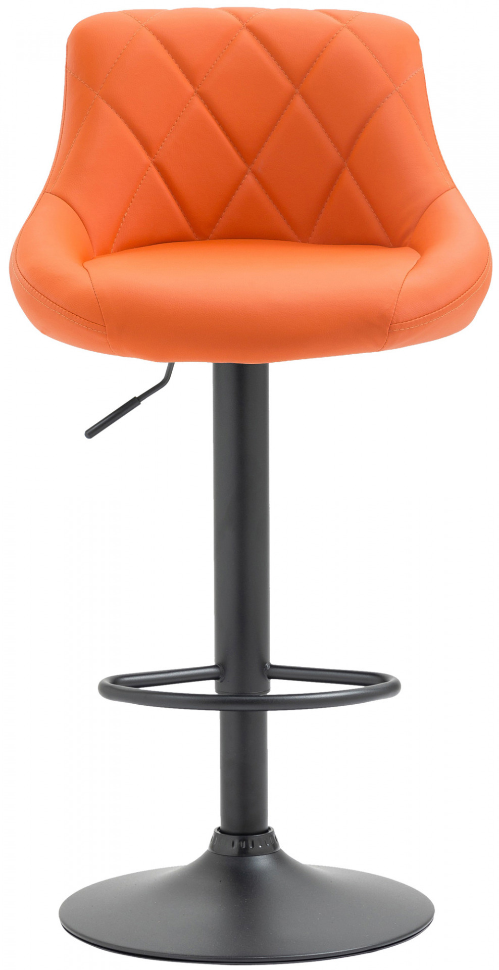 Barhocker Lazio Kunstleder schwarz, orange