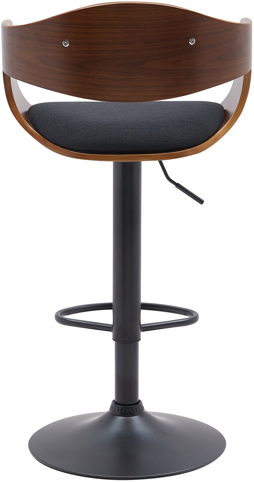 2er Set Barhocker Kingston B Stoff, walnuss/schwarz