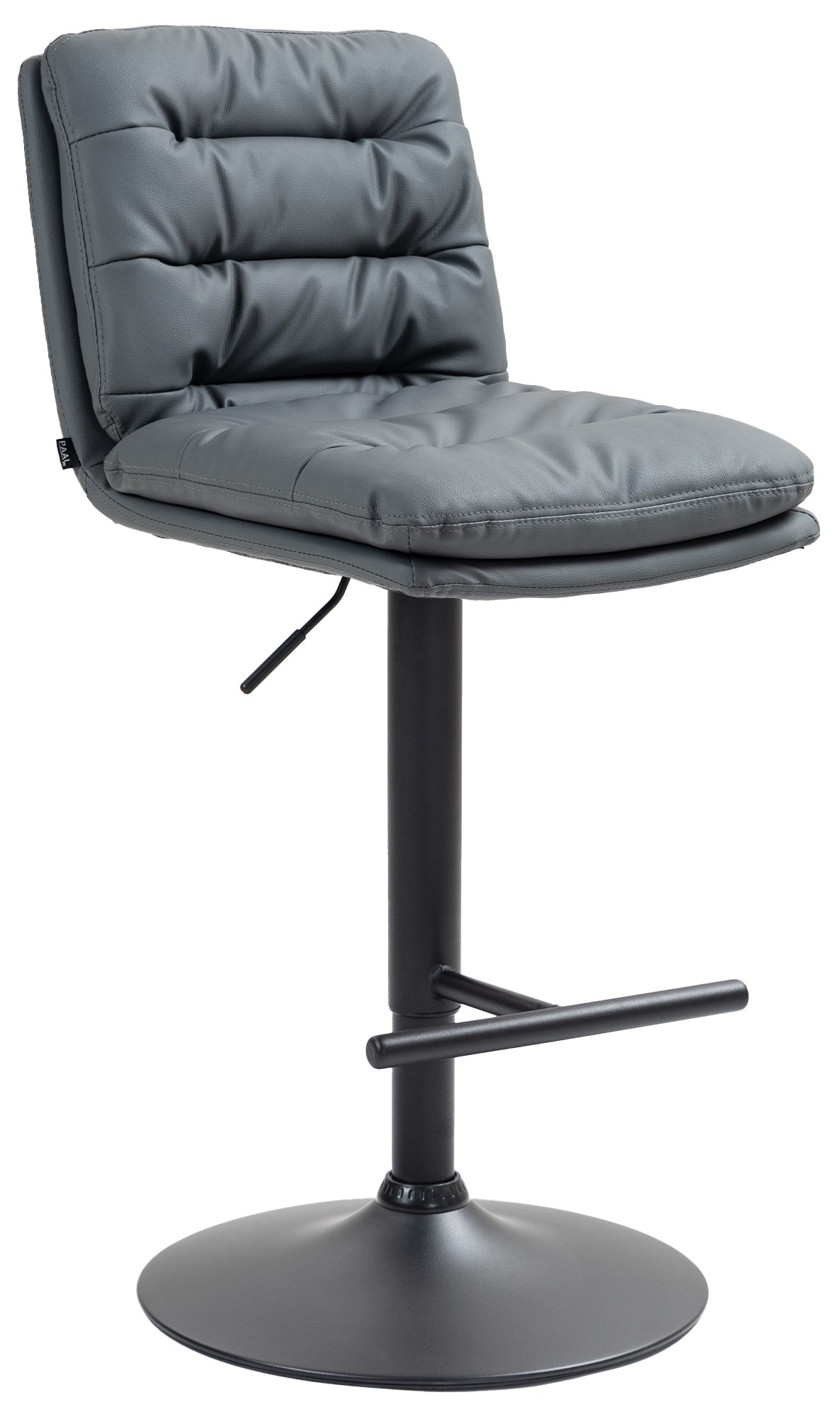 Barhocker Damar Kunstleder schwarz, grau