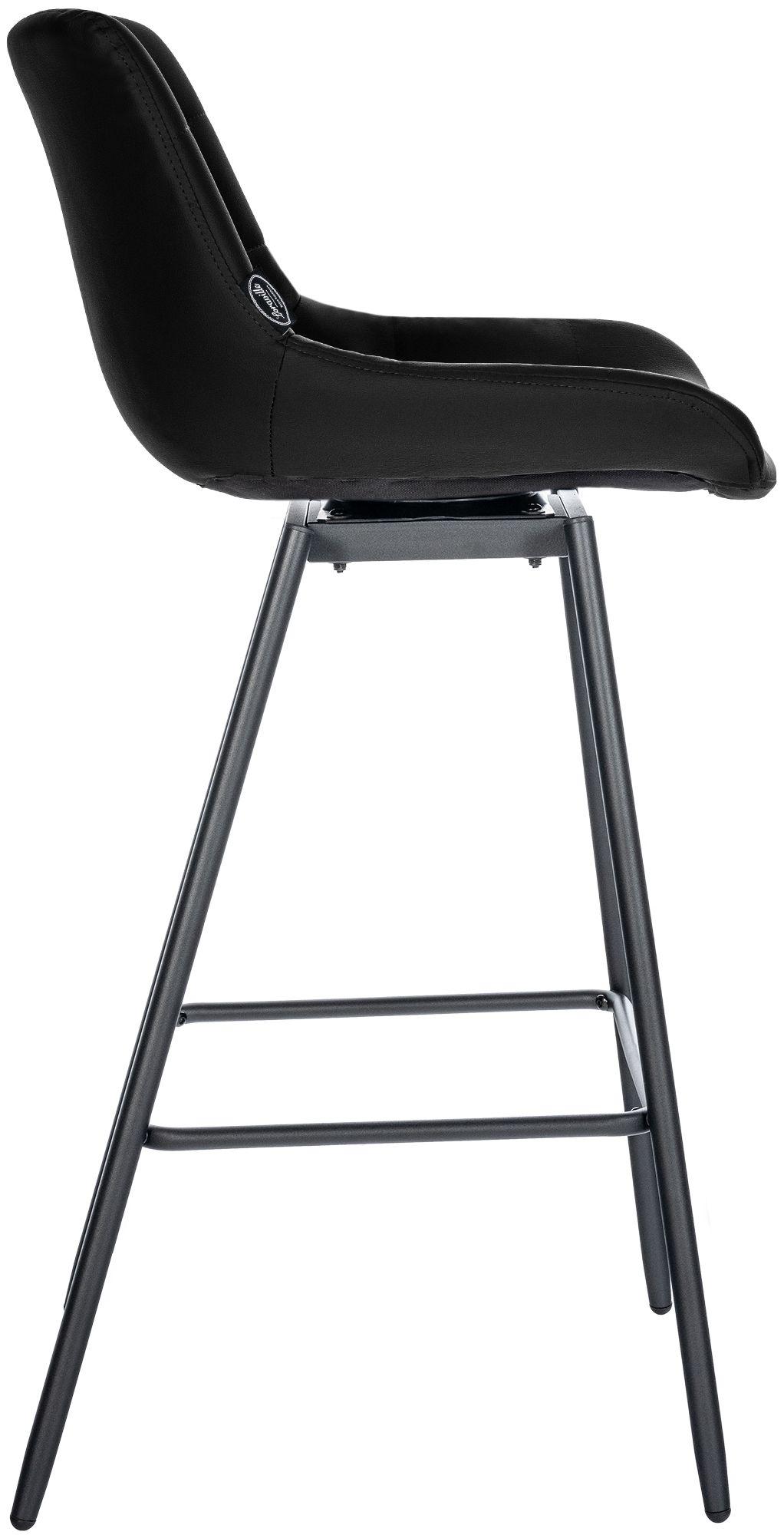 Barhocker Weston Schwenkbar Kunstleder, schwarz