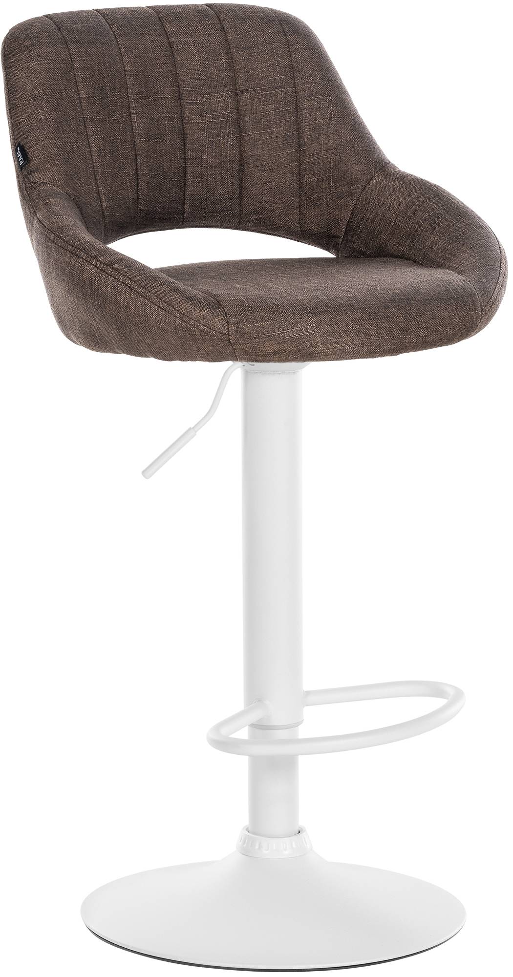 Barhocker Milet Stoff weiß, braun