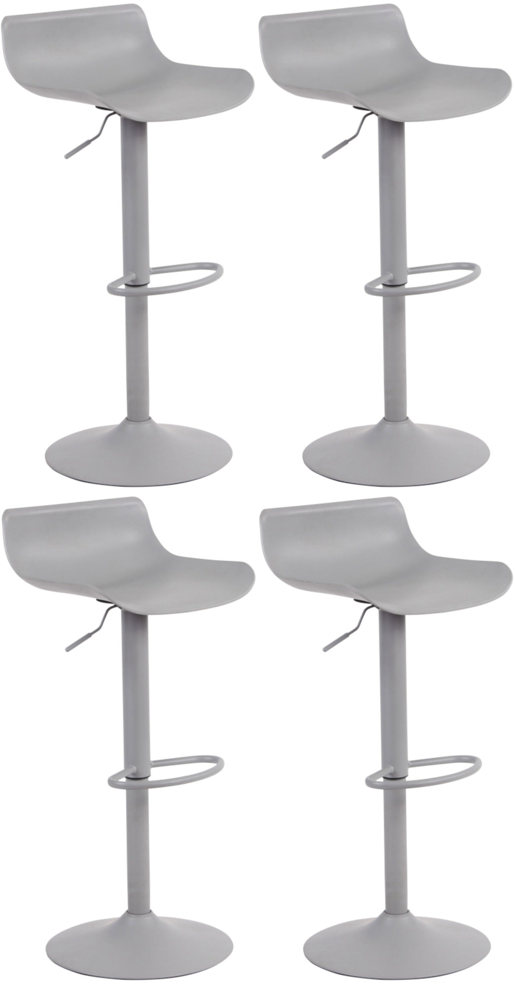 4er Set Barhocker Aveiro, grau