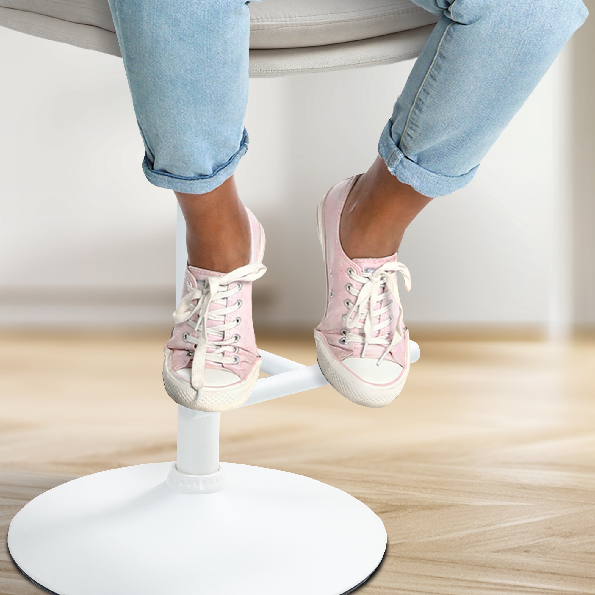 Barhocker Damar Samt weiß, creme
