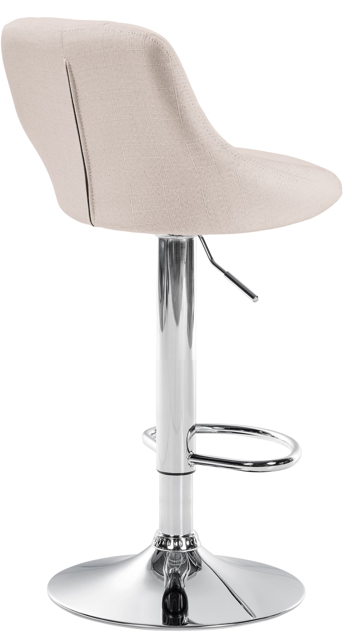 Barhocker Lazio Stoff chrom, creme