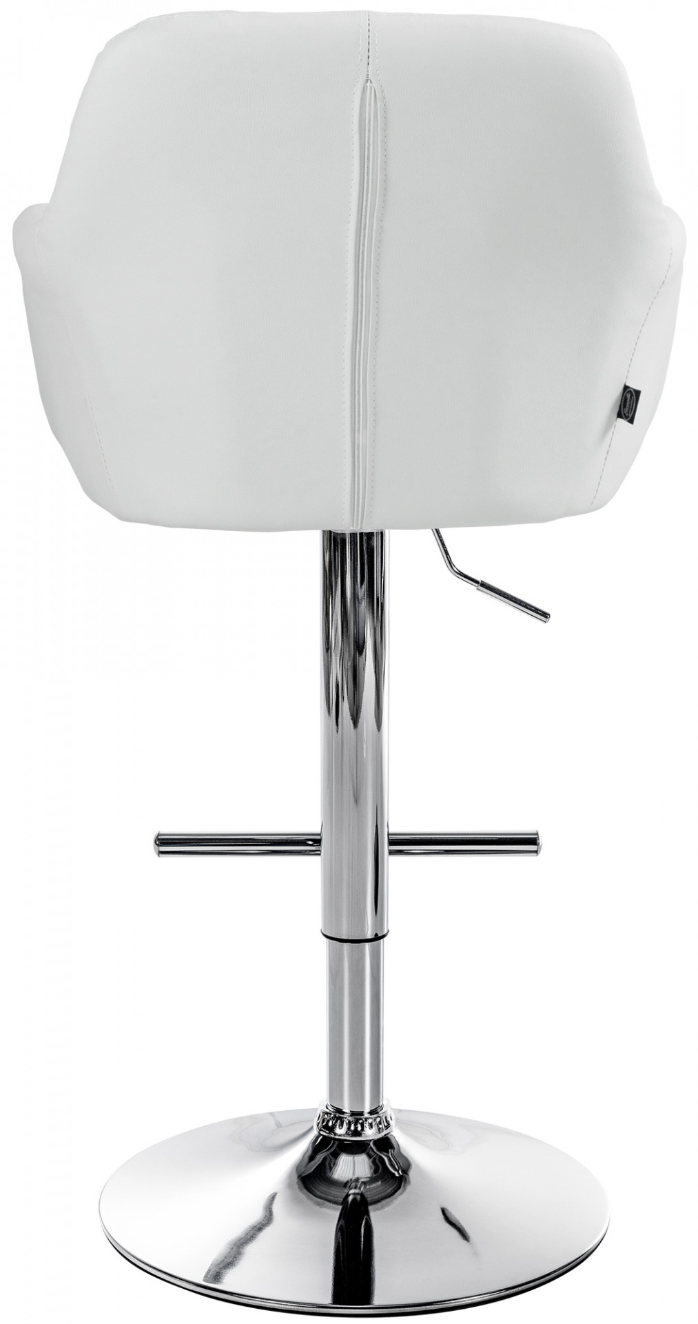 Barhocker Natoma Kunstleder chrom, weiß