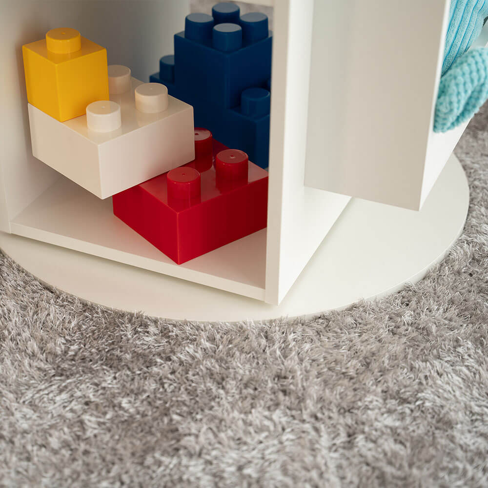 Kinderregal drehbar JUNA - 60 x 60 cm Weiß