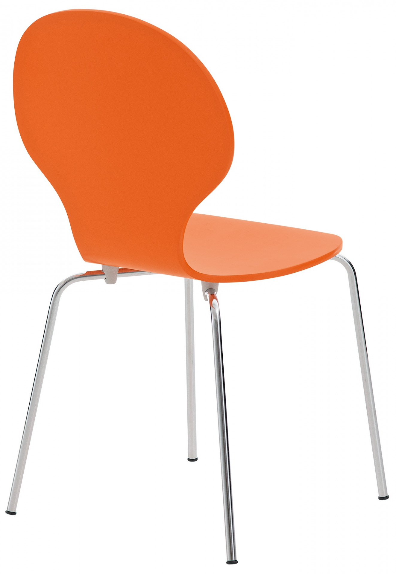 4er Set Besucherstuhl Diego, orange