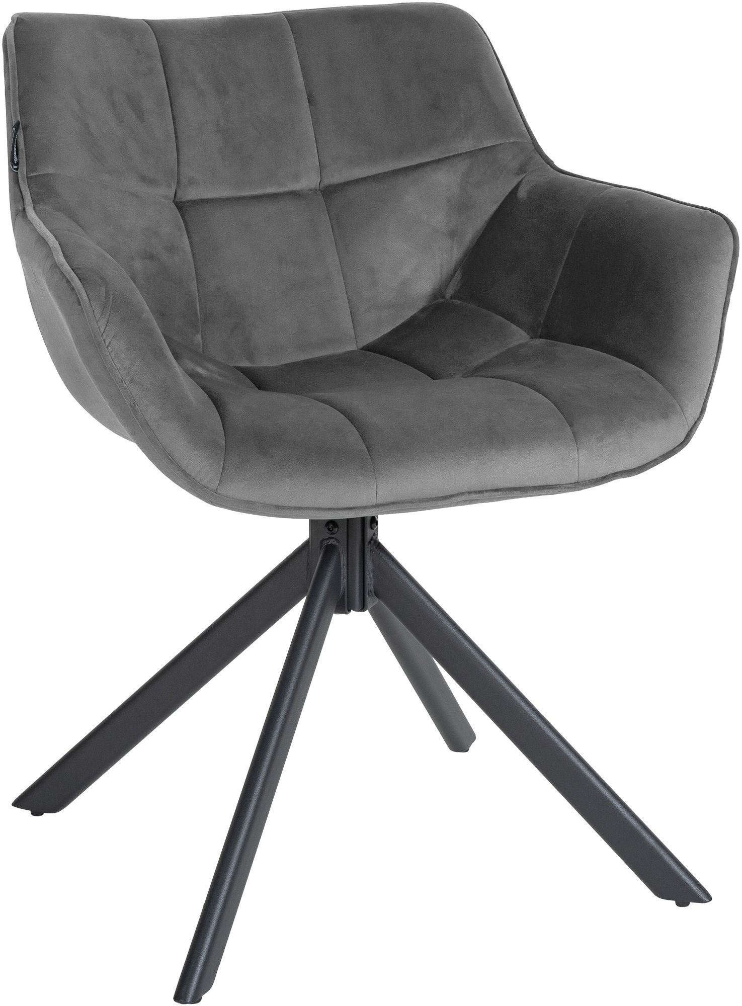 Stuhl Westport Samt, grau