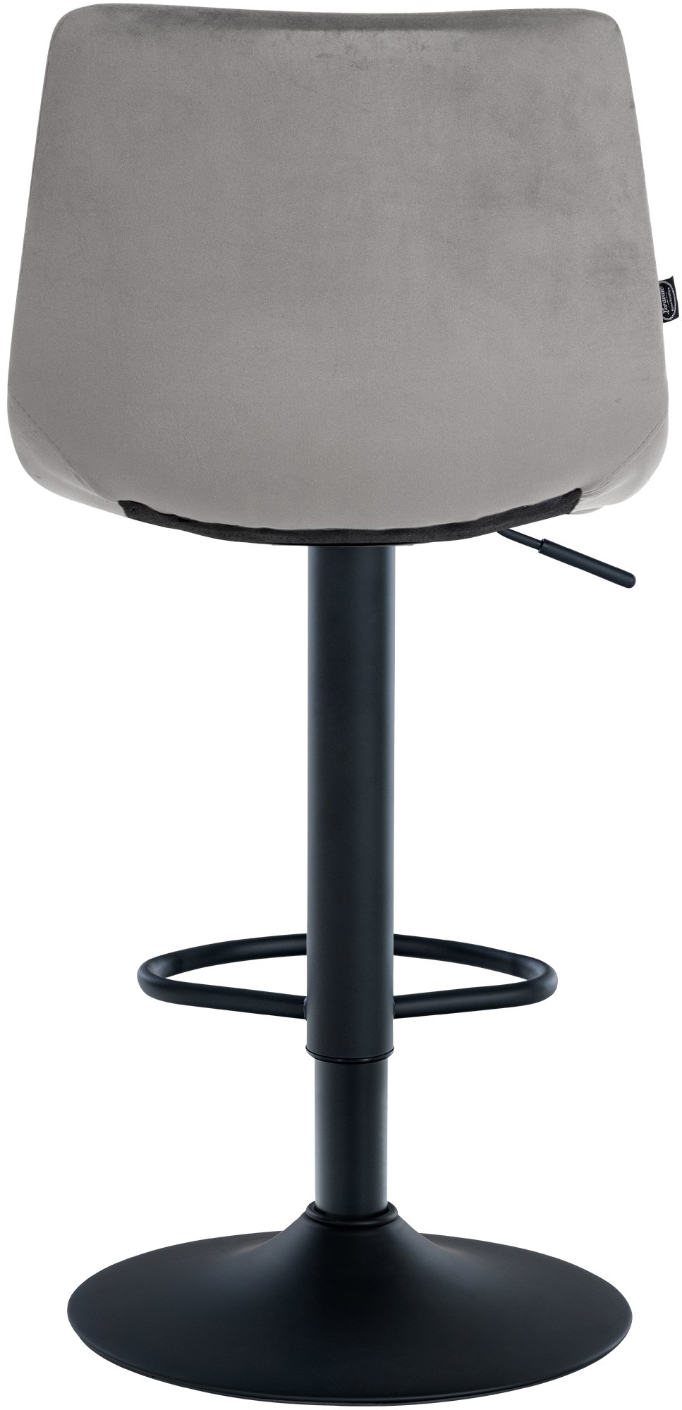 Barhocker Jerry Samt schwarz, grau