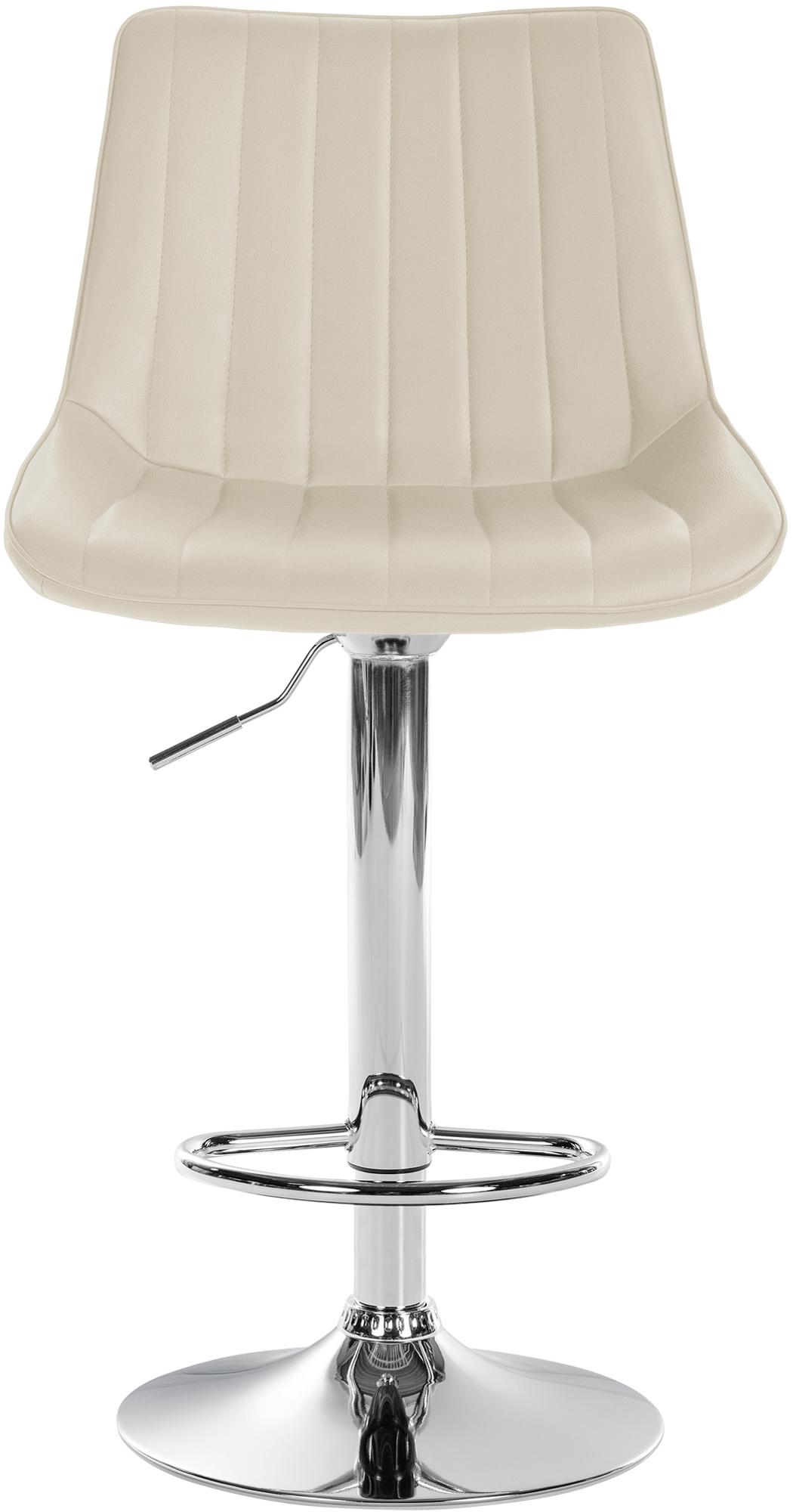 2er Set Barhocker Toni Kunstleder chrom, creme
