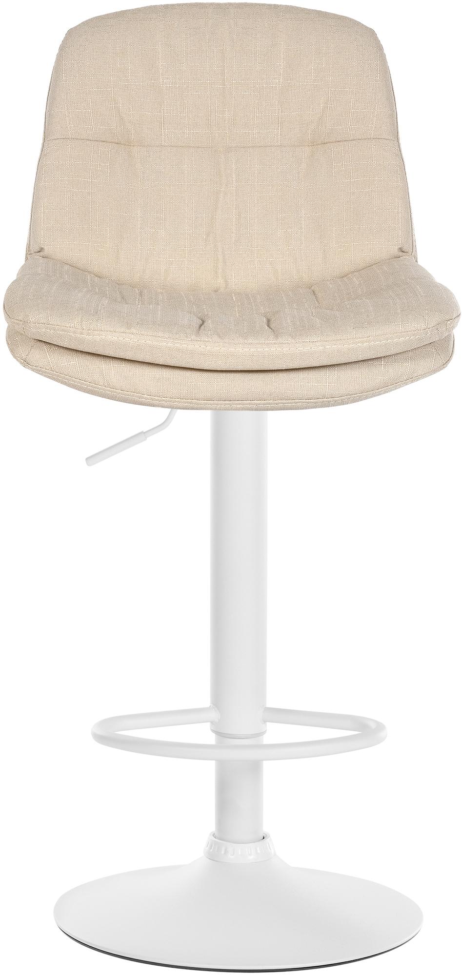 Barhocker Laurel Stoff weiß, creme