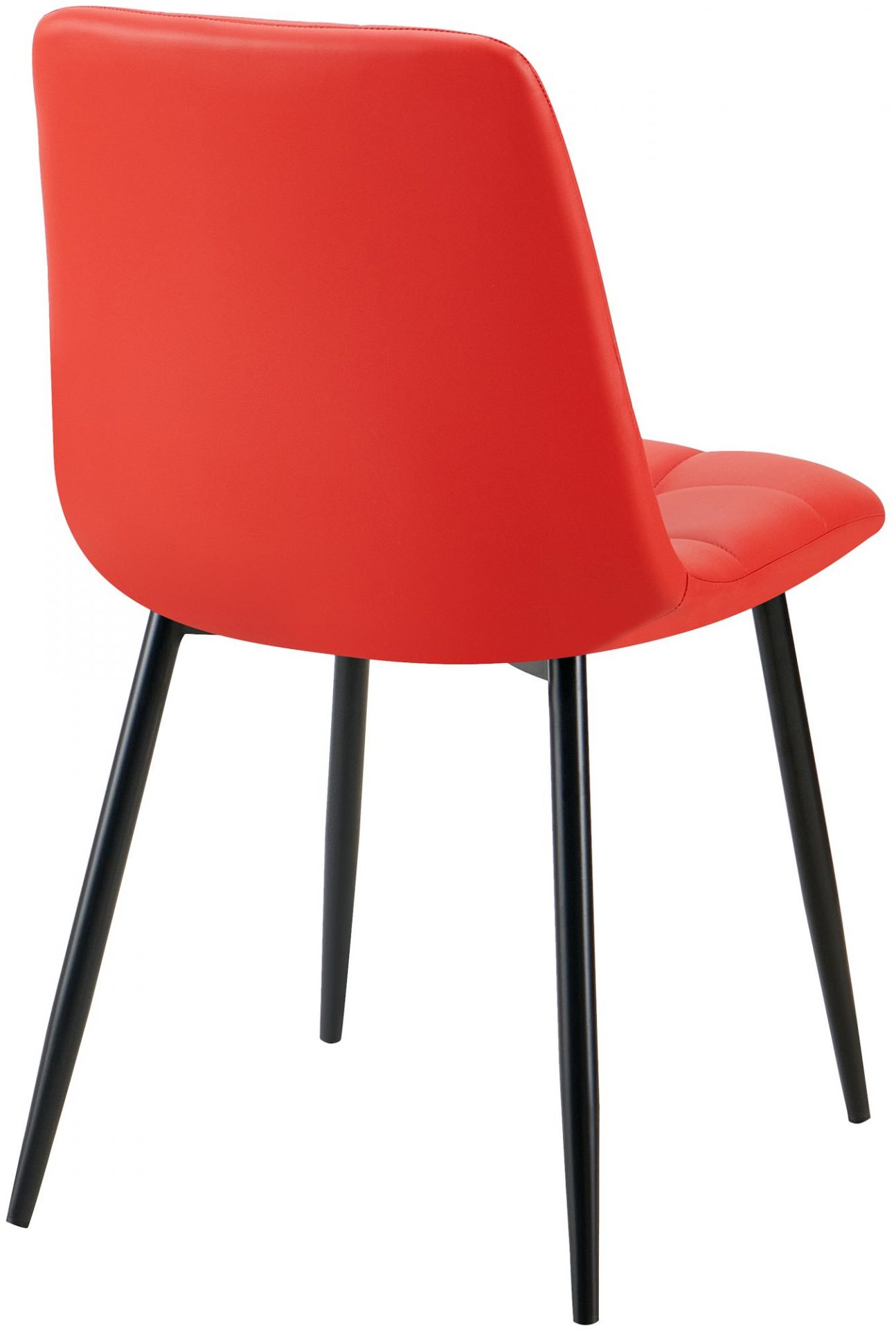 4er Set Esszimmerstuhl Antibes Kunstleder, rot
