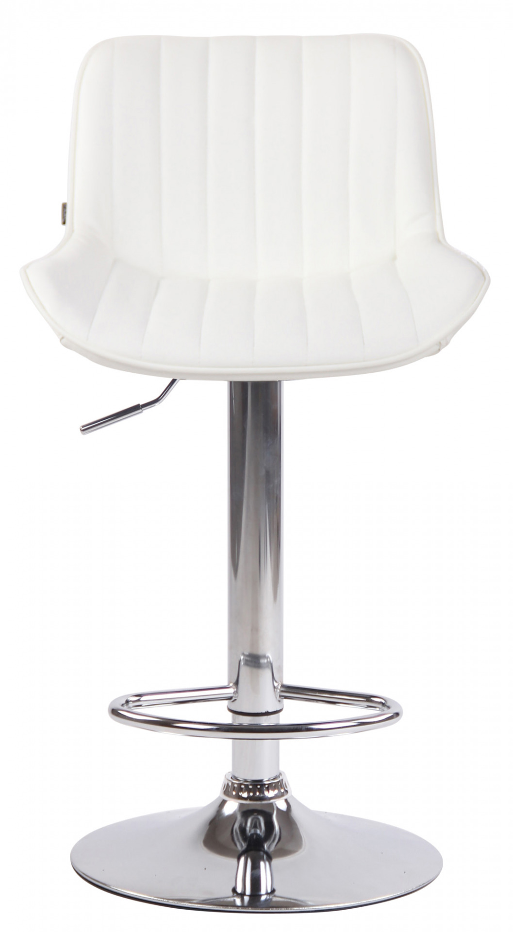 2er Set Barhocker Lentini Kunstleder chrom, weiß