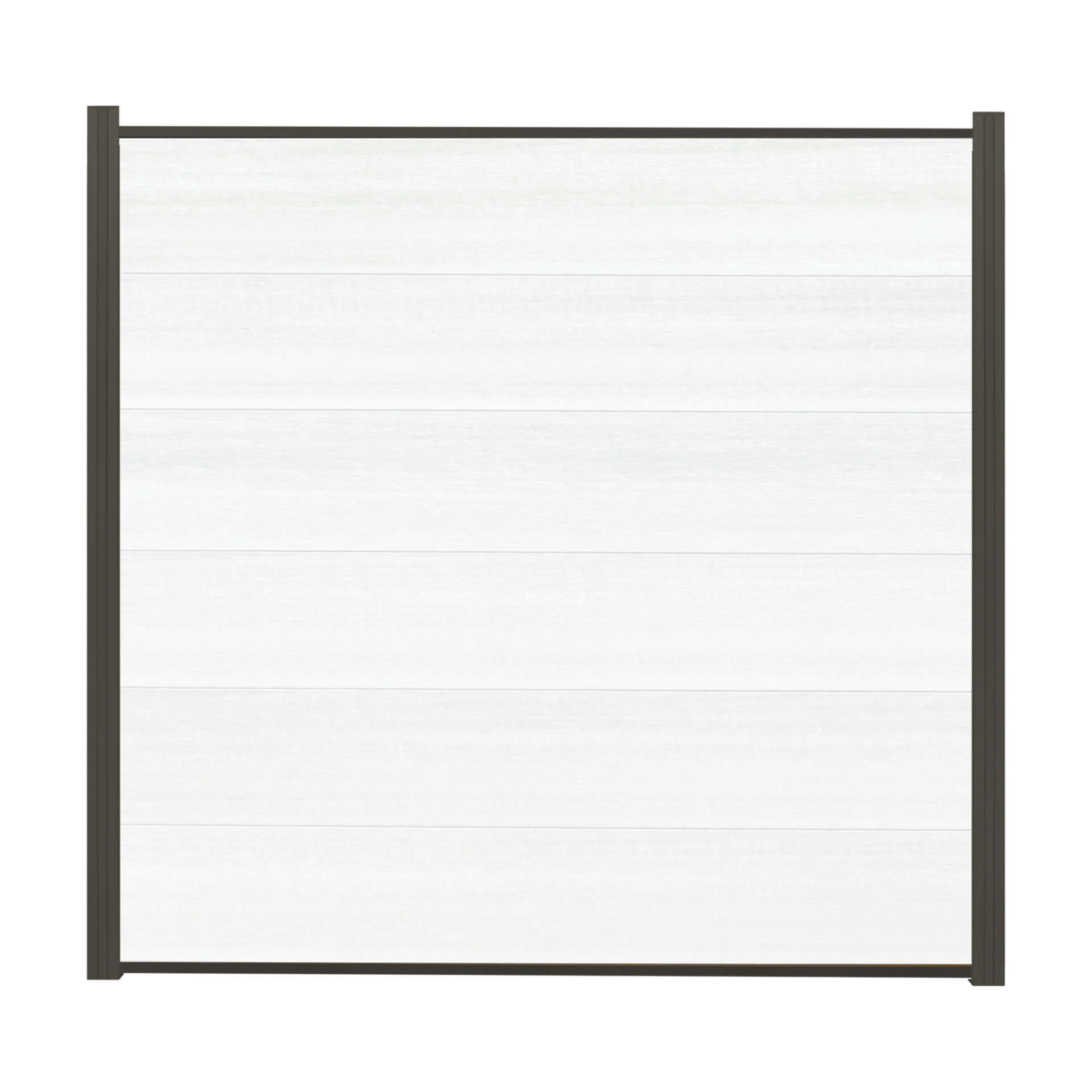ELZE-Serie Zaunset, WPC-Steckzaunsystem, 1790 x 1760 mm, WEIß-coextrudiert, 6 Zaunlamellen