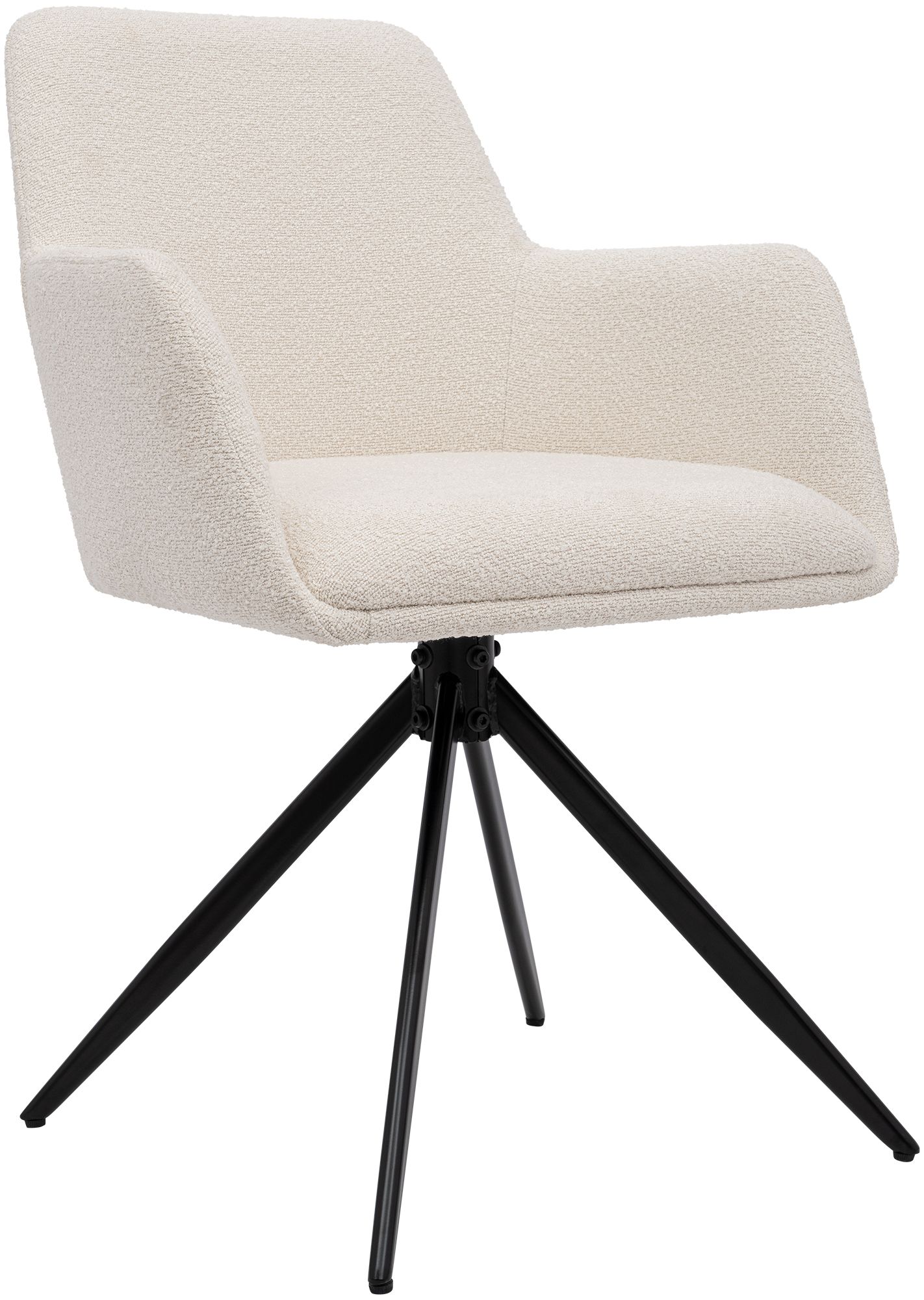Esszimmerstuhl Olema Stoff Teddy, creme