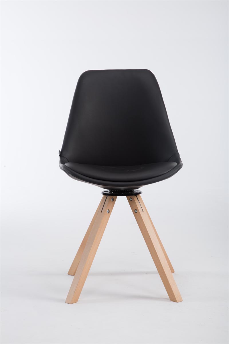 Besucherstuhl Calais Drehbar Natura Square, schwarz