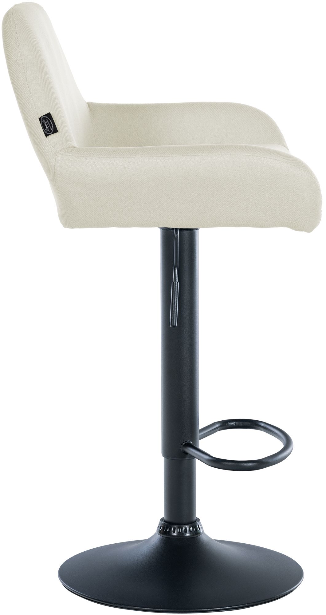 2er Set Barhocker Braga Stoff schwarz, creme