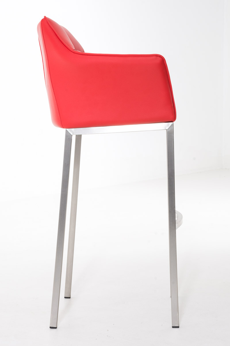 Barhocker Damaso E mit 4-Fuß Gestell, rot