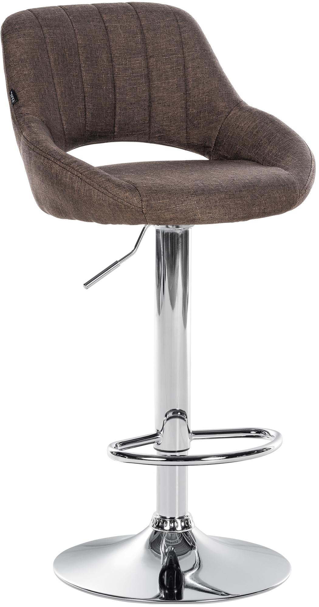 Barhocker Milet Stoff chrom, braun