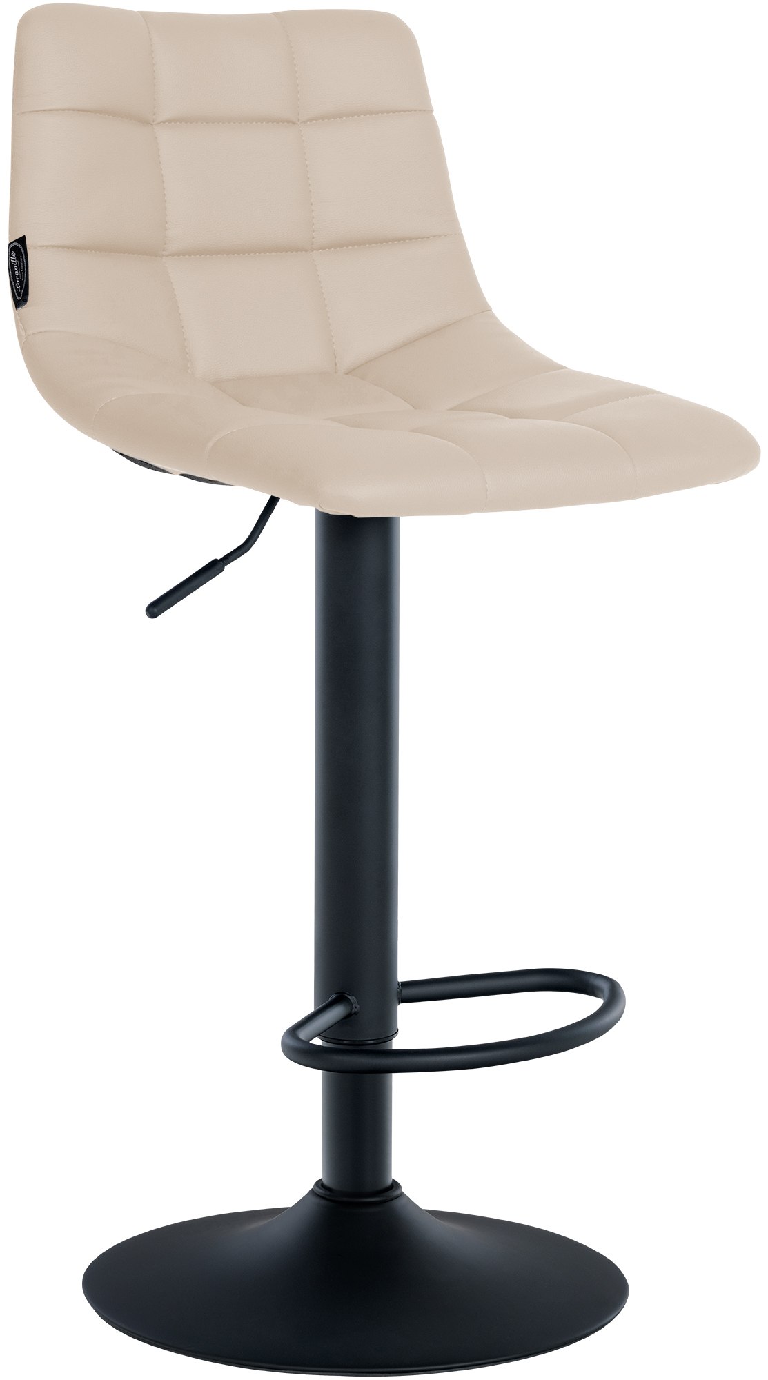 2er Set Barhocker Jerry Kunstleder schwarz, creme