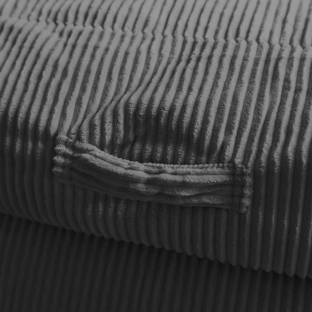 Sitzsack mit Hocker COZY – Anthrazit